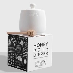 BUSHWICK KITCHEN HONEY POT WITH WOODEN DIPPER
